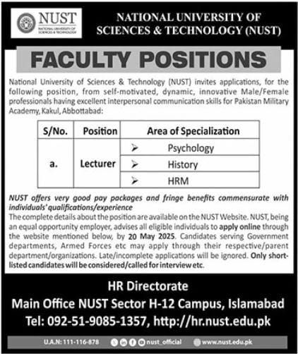 National University of Science & Technology Jobs 2025